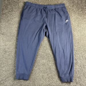 Nike Pants Mens 2XL Blue Joggers Sweatpants Lounge Athletic Tapered Cuffs Logo